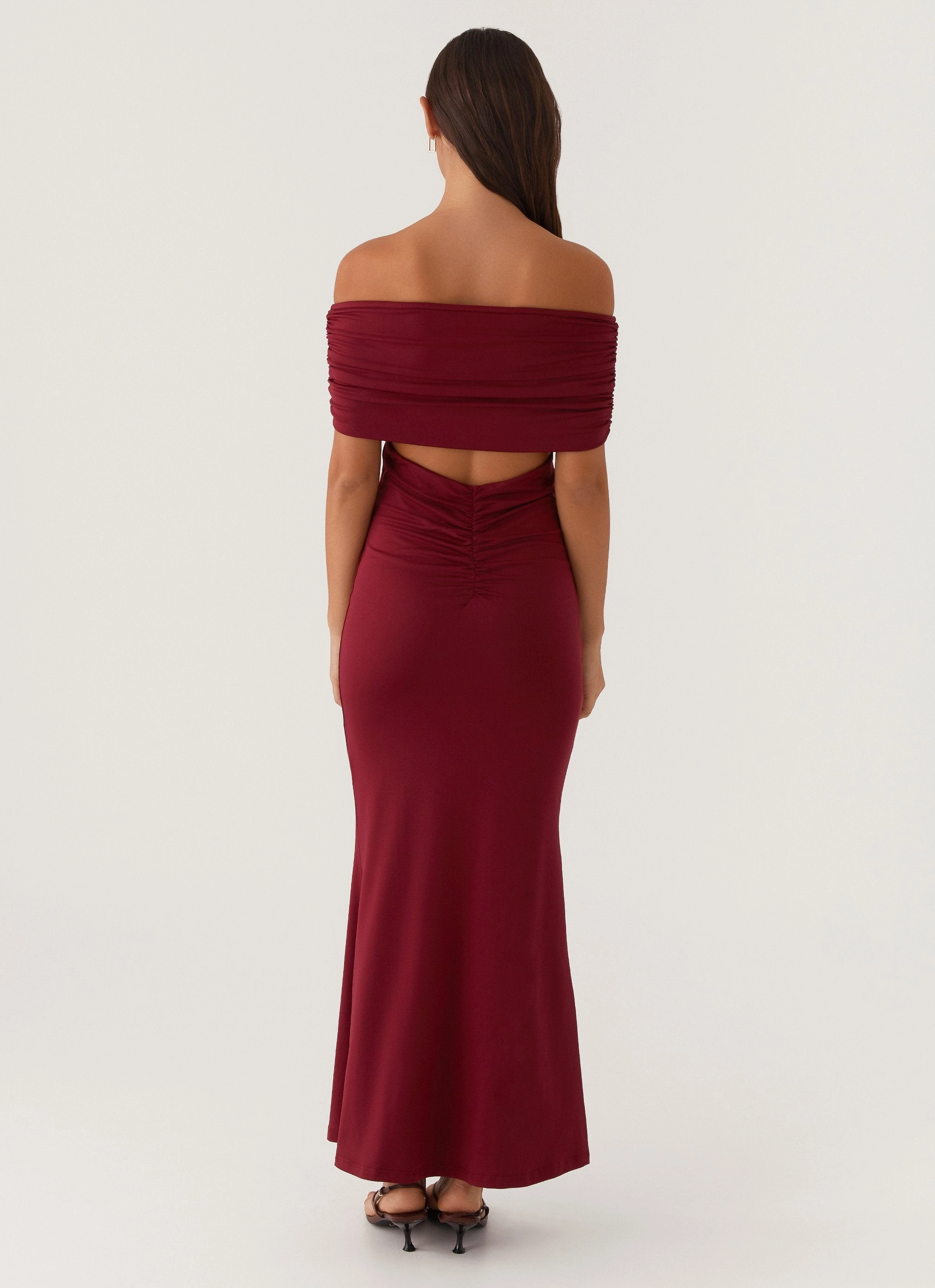 Relaxed-fit gown Maude Maxi Dress - Maroon