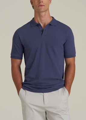 Men's Tall Classic Polo with Embroidered Logo in Future Dusk Modern Look Tailored Style