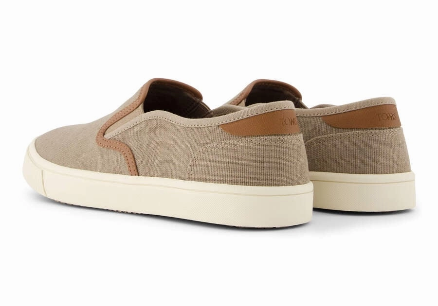 Running Shoes Men's TOMS Baja Synthetic Trim Slip On - Dune Heritage