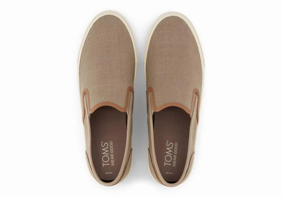 Men's TOMS Baja Synthetic Trim Slip On - Dune Heritage Grip Ready