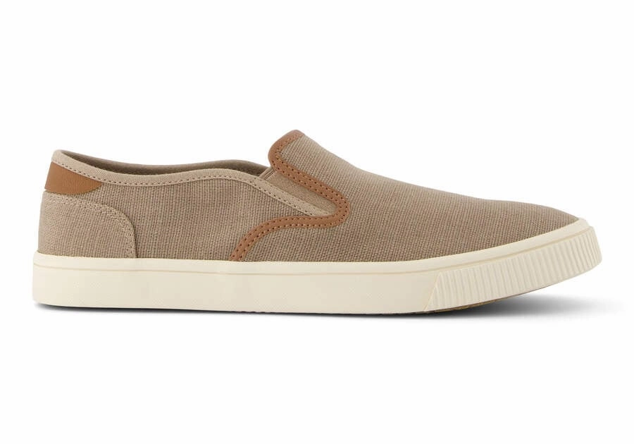Padded Work From Home Men's TOMS Baja Synthetic Trim Slip On - Dune Heritage
