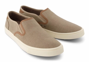 play time Leather Cool Men's TOMS Baja Synthetic Trim Slip On - Dune Heritage