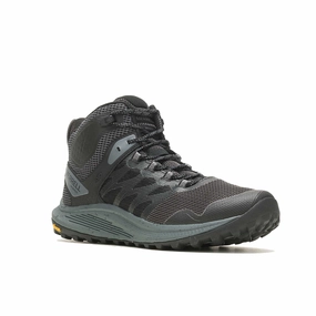 Merrell Men's Nova 3 Mid WATERPROOF Hiking Boots - Black Slip Fit