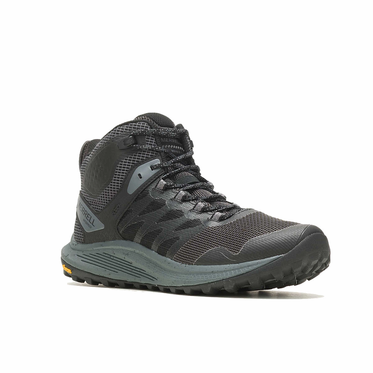Anatomical Toe Box Total Support Merrell Men's Nova 3 Mid WATERPROOF Hiking Boots - Black
