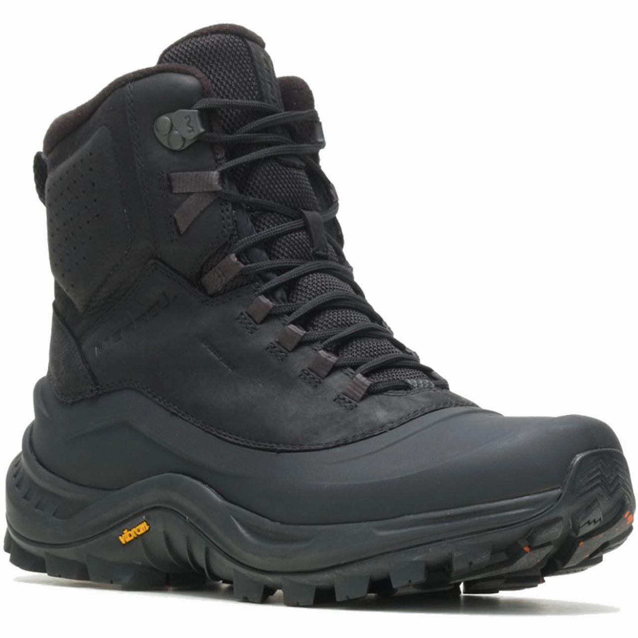 Merrell Men's Thermo Overlook 2 Mid Boot Waterproof w/ Arctic Grip - Black Smooth Wear Clean Lines