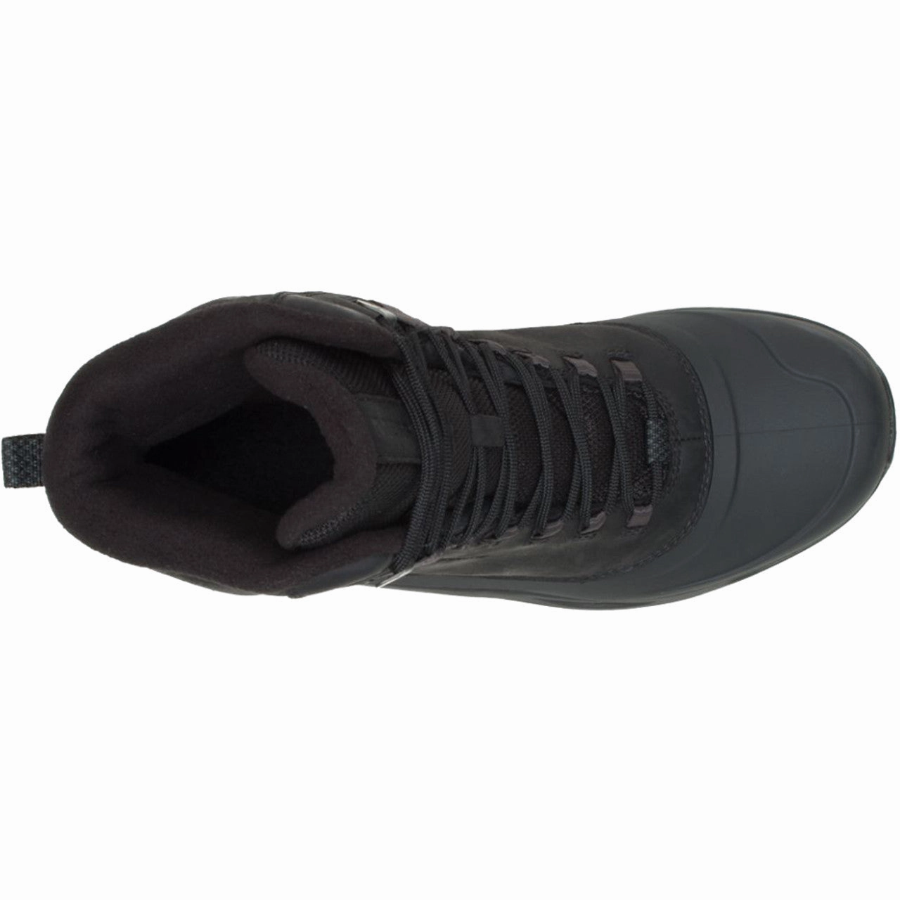 Merrell Men's Thermo Overlook 2 Mid Boot Waterproof w/ Arctic Grip - Black Rubber Traction Airport Style