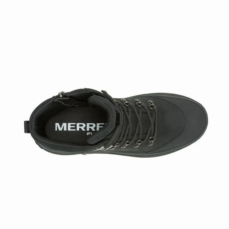 Elasticated Merrell Women's Harper Lace Zip Waterproof Boot - Black