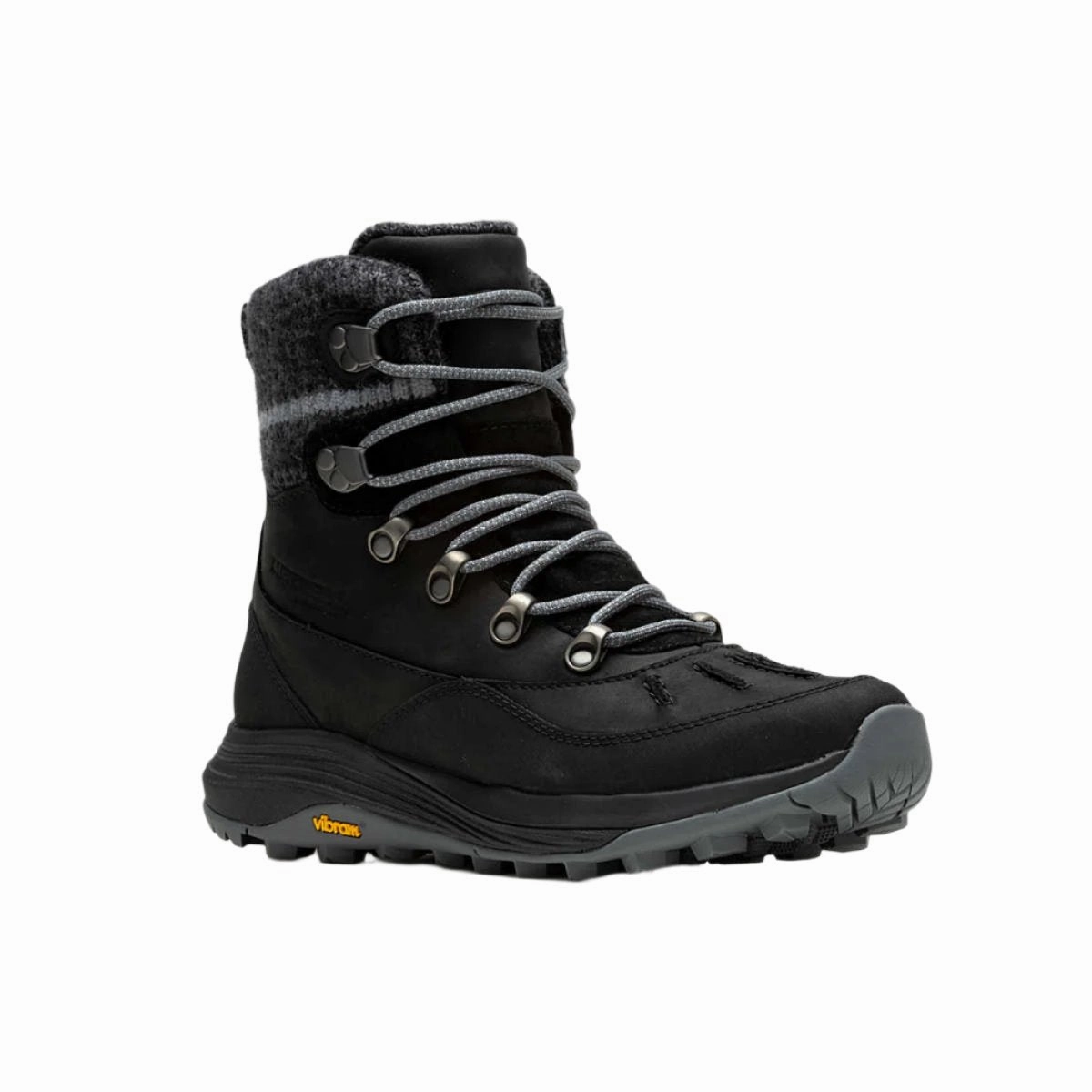 Merrell Women's Siren 4 Thermo Mid Zip Waterproof Boot - Black Low Profile Windy Weather Gold Shine