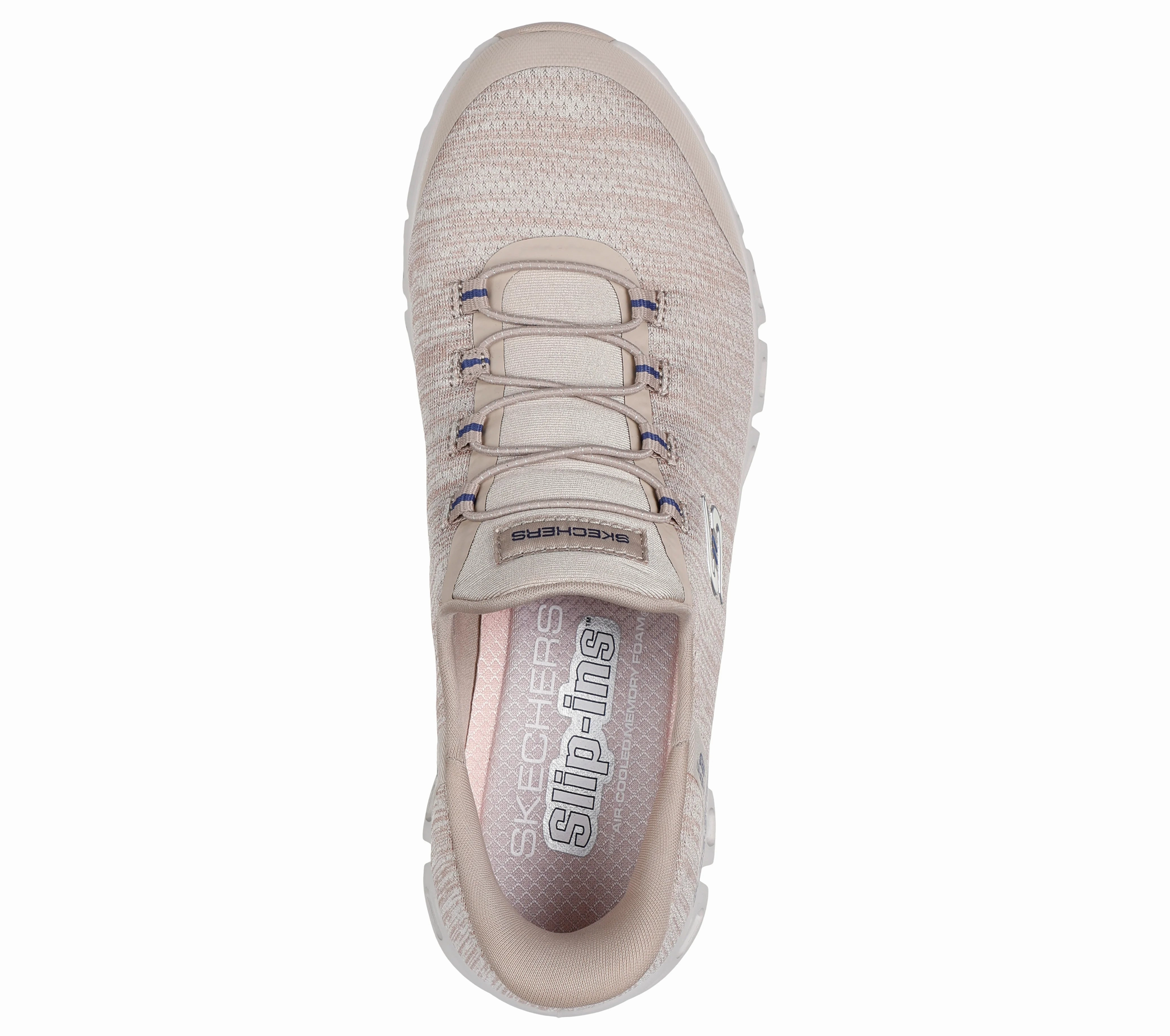 Sustainable Leather Chill Look Skechers Women's Glide-Step Peak Slip-In Sneakers - Taupe