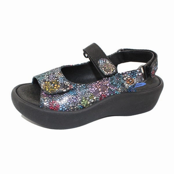 Shock Absorbing Wolky Women's Jewel - Black Multi Colmeia Suede