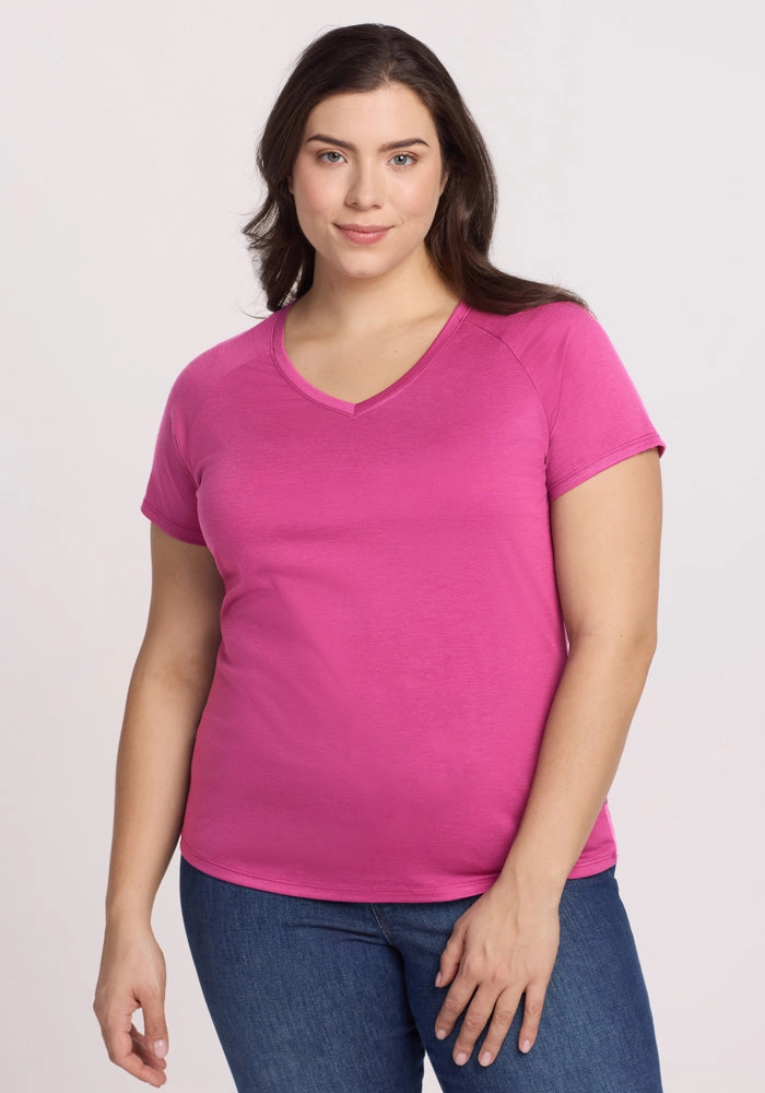 Spring Freshness Trendy popularity Mia V Neck - Blushing Violet