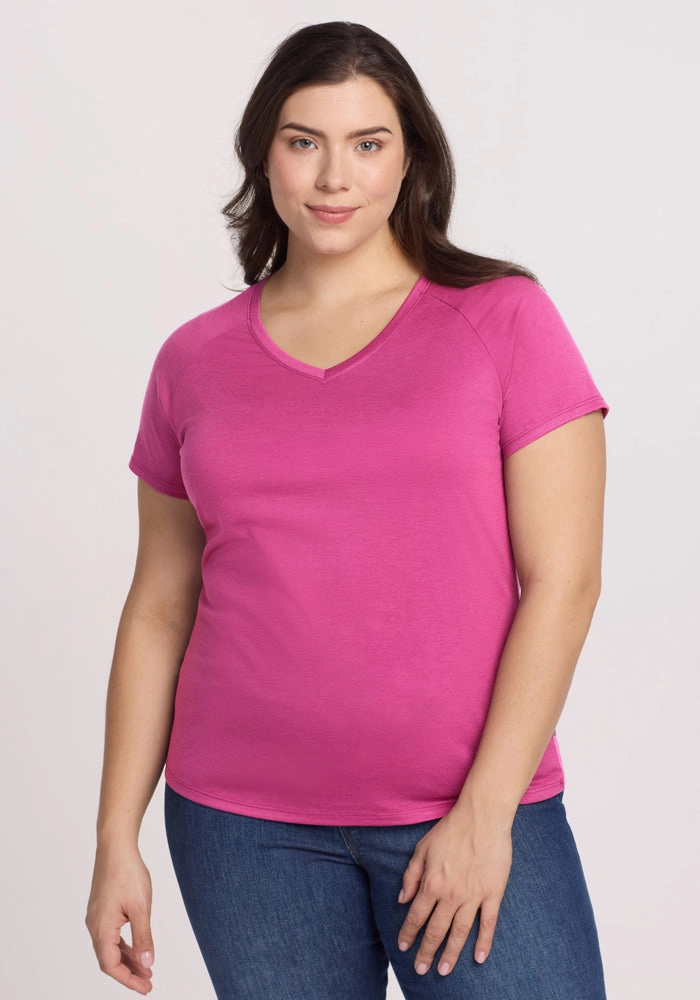 Fresh Style Mia V Neck - Blushing Violet