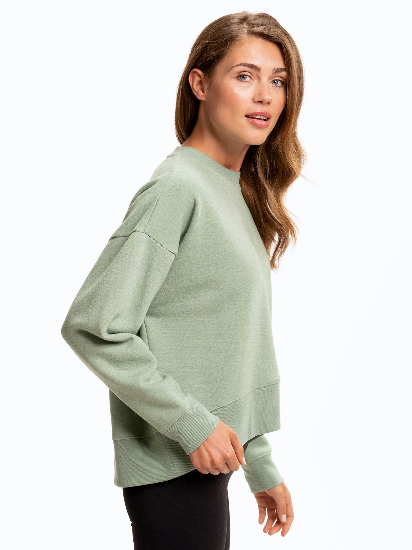 Naia Triblend Fleece Pullover Sustainable Recycled Material