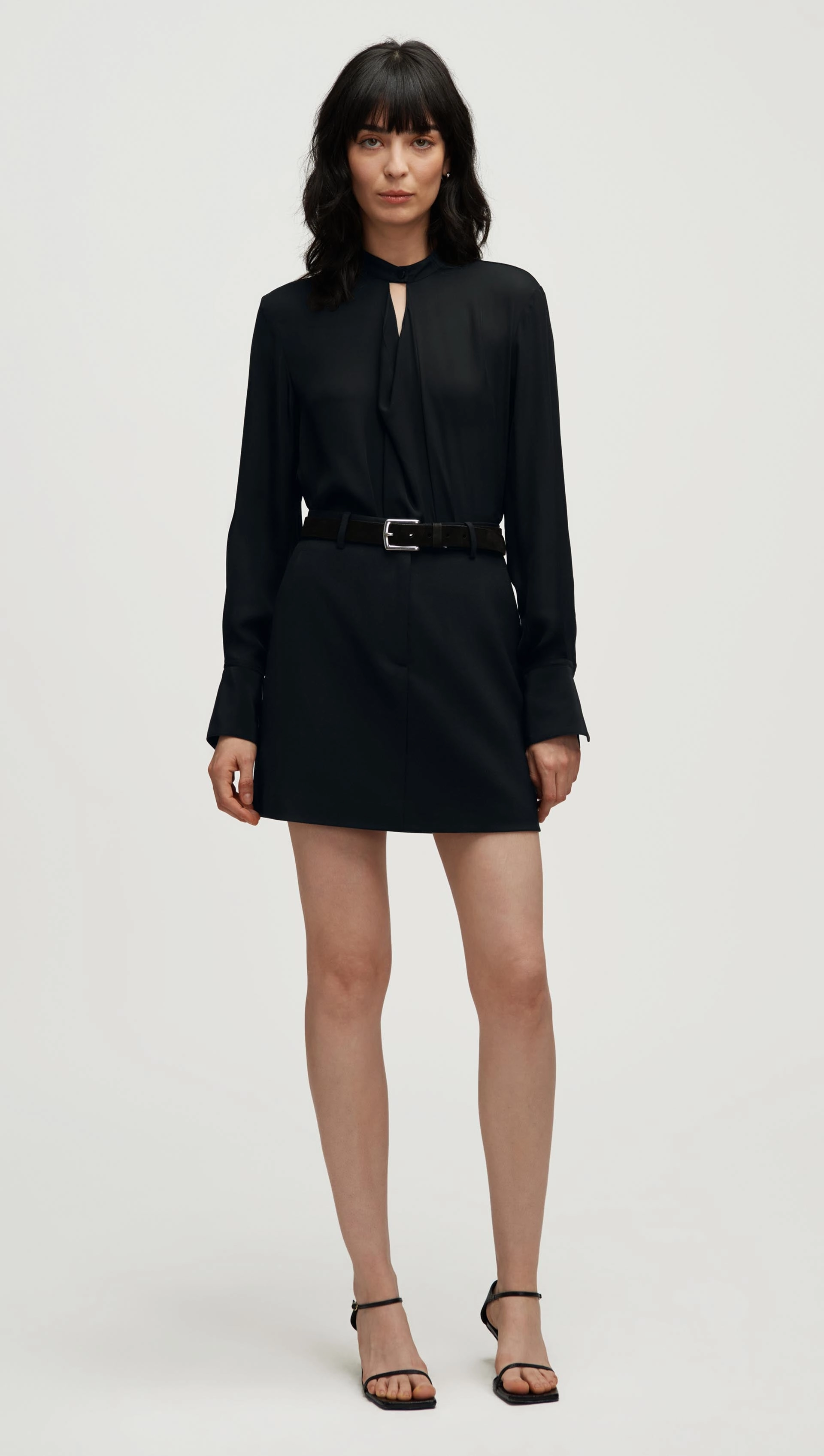 Mini Tailored Skirt in Seasonless Wool | Black Outfit Ideas
