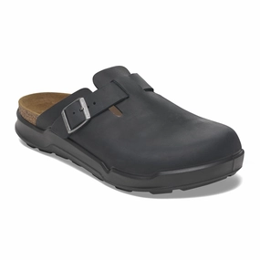 Neon Bright Sock Liner Fit Birkenstock Men's Boston Crosstown Oiled Leather - Black