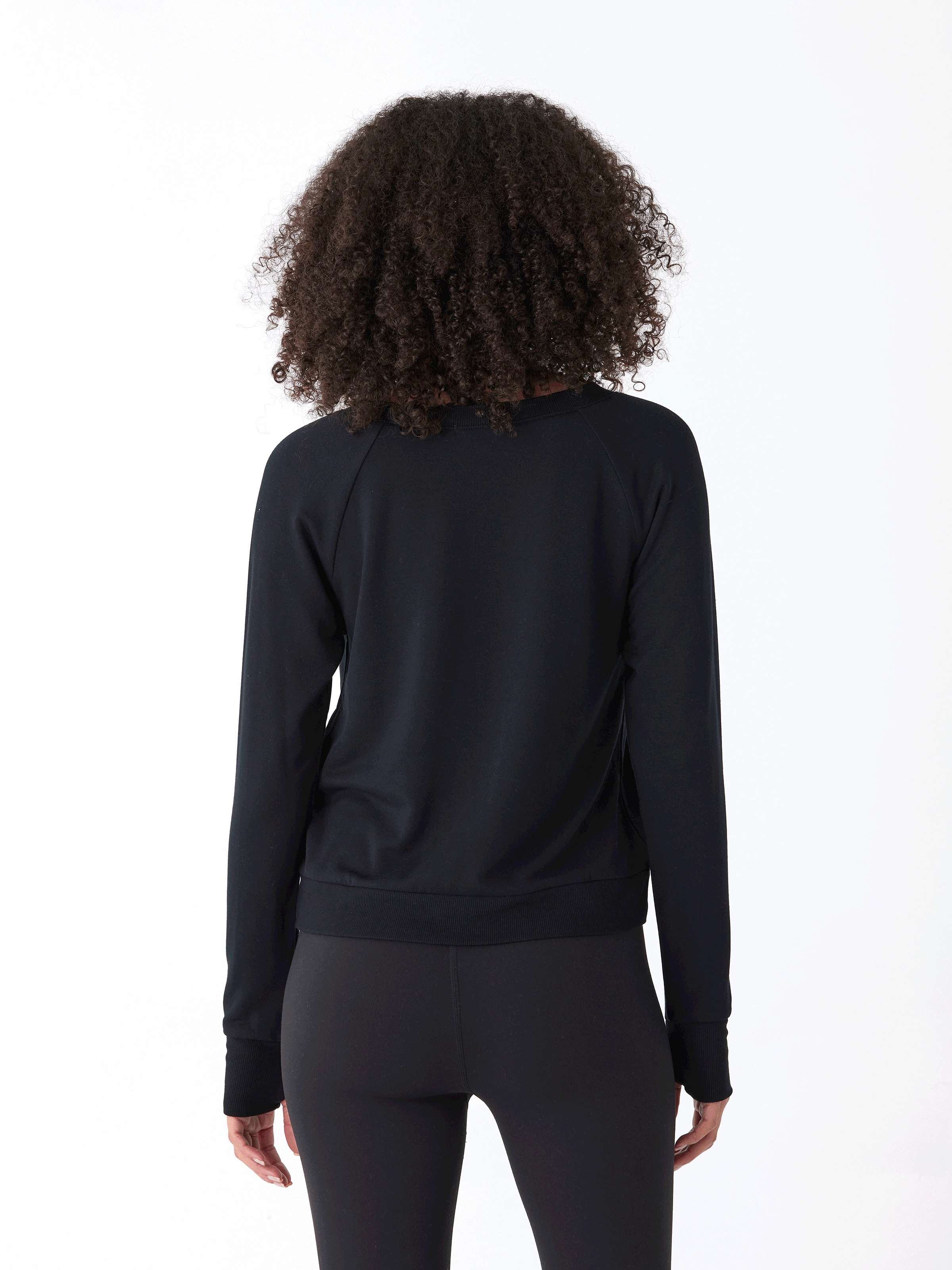 Halle Feather Fleece Crossover Hem Top Moisture Wicking Inner Layer