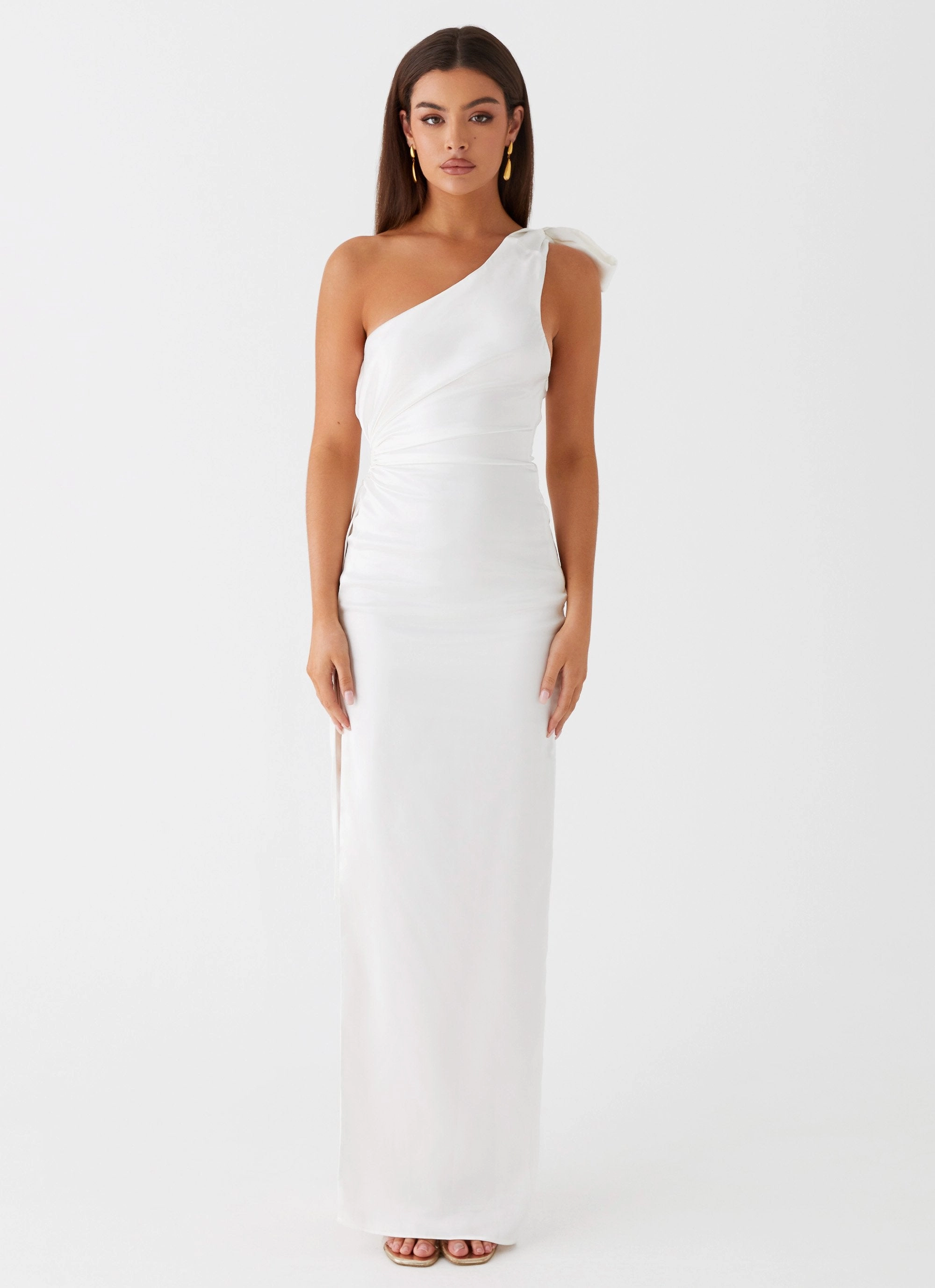 Delilah Maxi Dress - White Edgy Layers