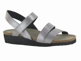 Naot Women's Kayla Sandal - Silver Threads Chic Sandals for Every Day Park Friendly