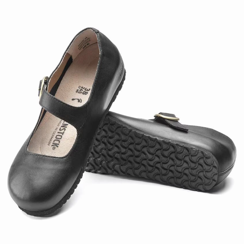 Birkenstock Women's Tracy Mary Jane - Black Smooth Soles