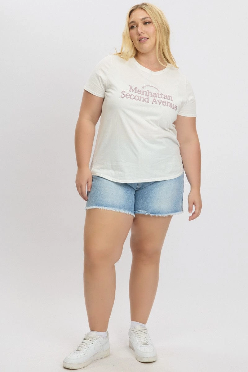 men's clothing Luxury exclusivity White Graphic T Shirt Short Sleeve Crew