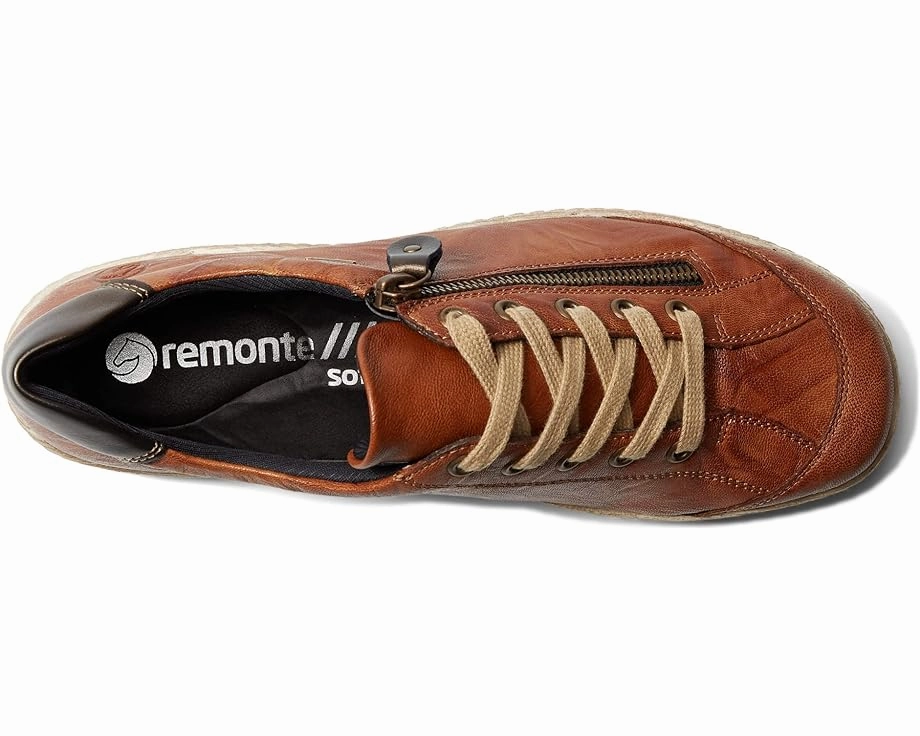 Remonte by Rieker Women's LIV 02 Sneaker - Brown Shock Diffusing Plate Urban Pulse