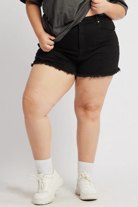 Black Relaxed Shorts cardigan