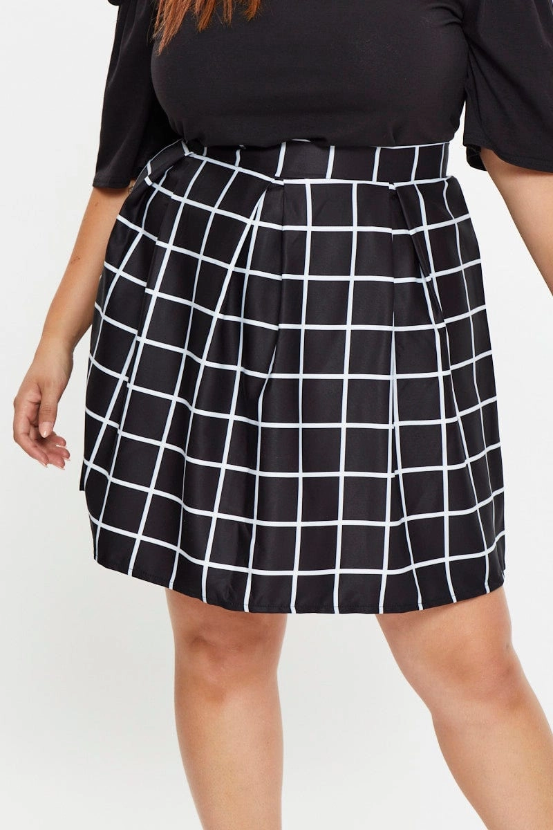 Craftsmanship Focus Check Mini Tennis Skirt Pleated