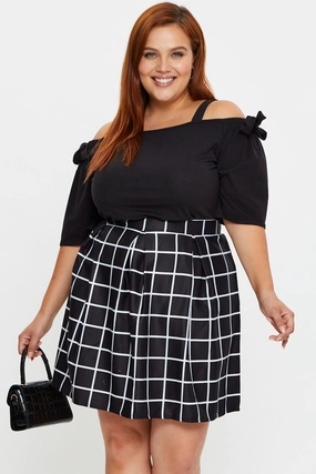 Check Mini Tennis Skirt Pleated Crisp Edge