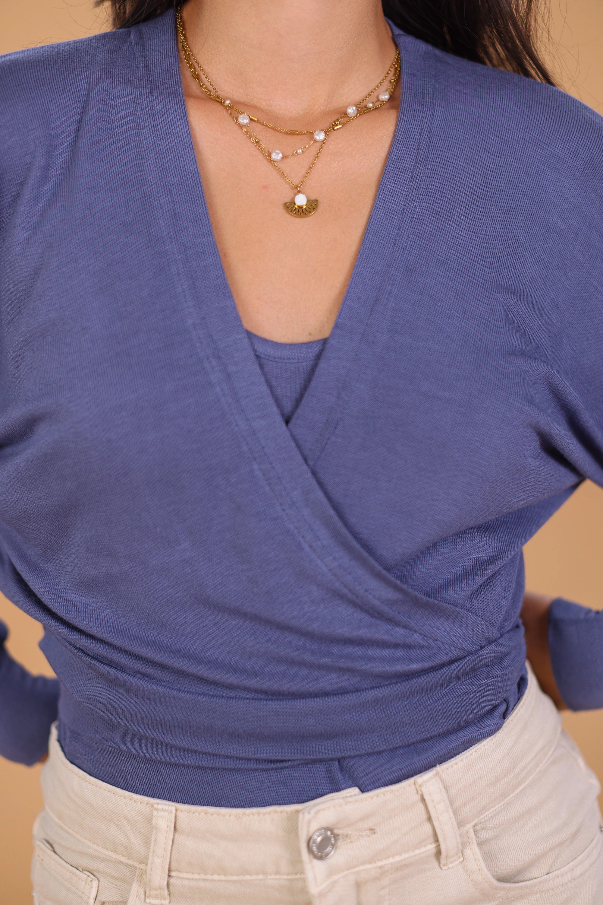 Shrug Top Vito Blue AntiBacterial Coating Cozy Cardigan