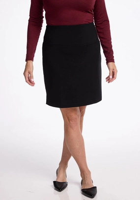 Breezy Flow Monroe Knee Length Skirt - Black