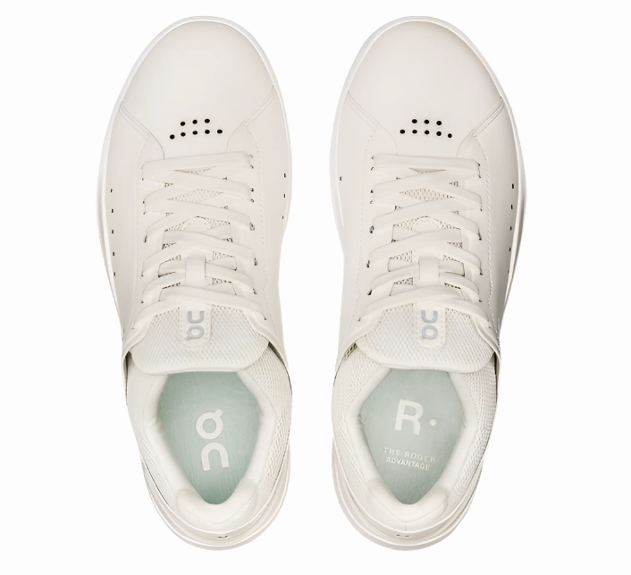 On Running Women's The Roger Advantage Sneaker - White Fall Travel Step Grip