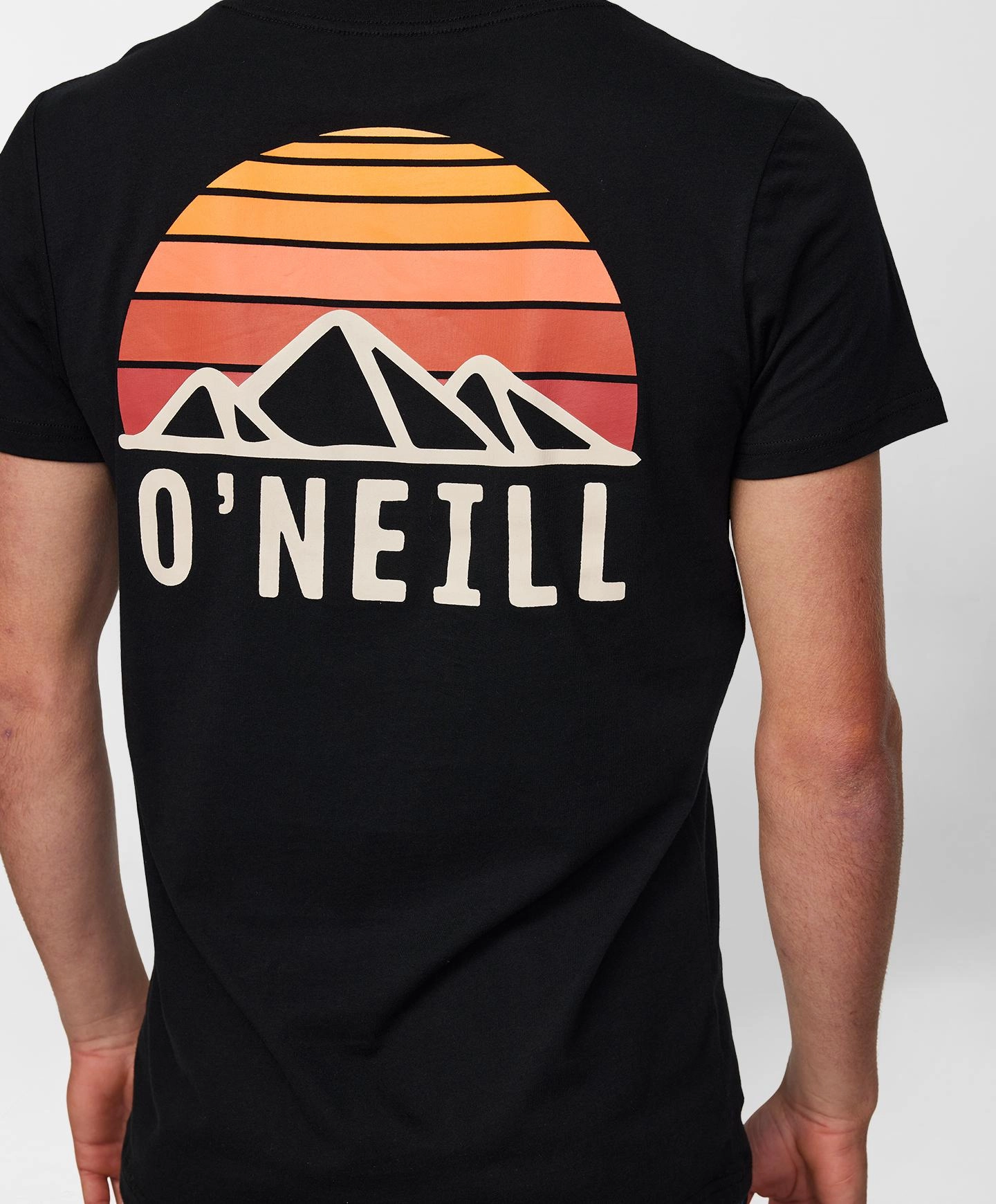 Mountain T-Shirt - Black Foam Print Detail Casual Flex Wear