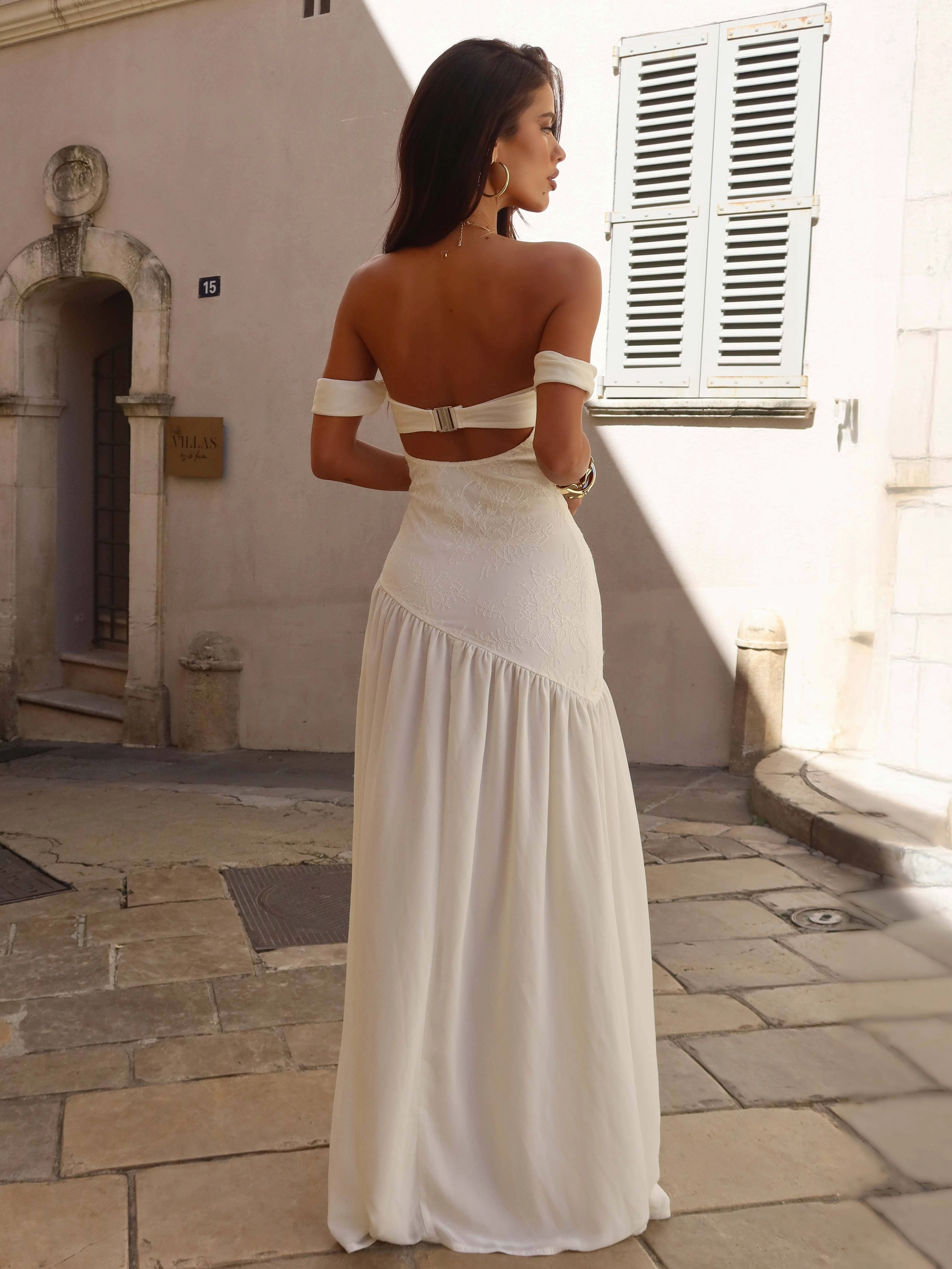 Movement Friendly Anti-bacterial MUAII MAXI DRESS IVORY