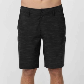 Reserve Slub 20" Hybrid Short - Black Abrasion Resistant Material Slim Stretch