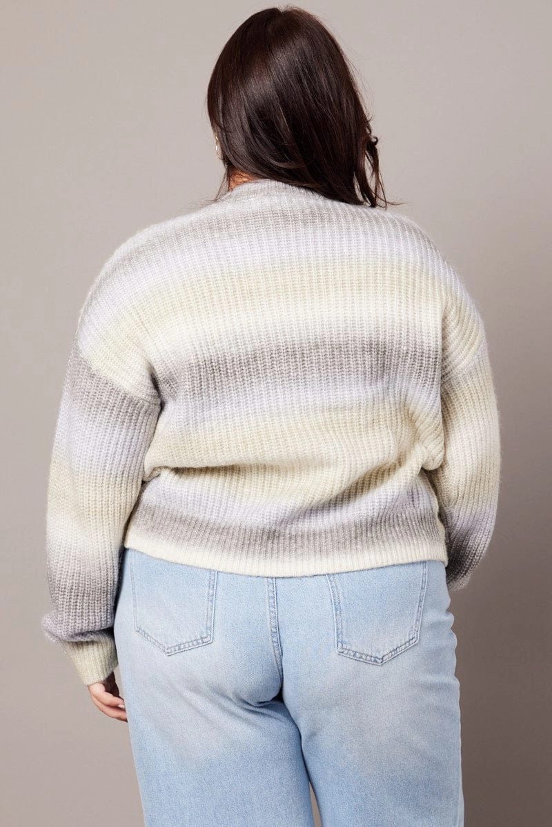 Multi Knit Cardigan V-neck Odor Resistant Lining