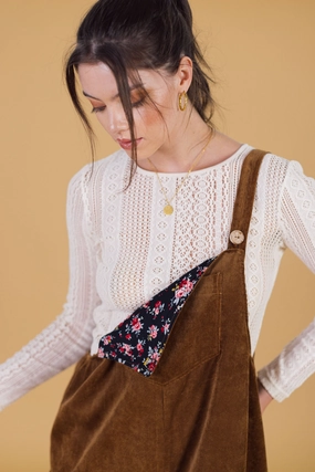 Top Marlena Cream Lace SnagResistant StretchableKnit