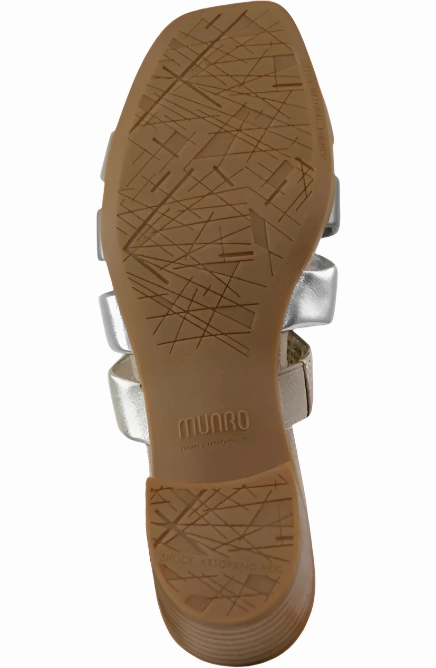 Soft Tech Foam Munro Women's Adrianne Slide-In Sandal - Taupe Metallic