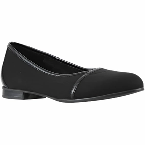 Munro Women's Emerald Envelope Flat - Black Leather Foldable Build