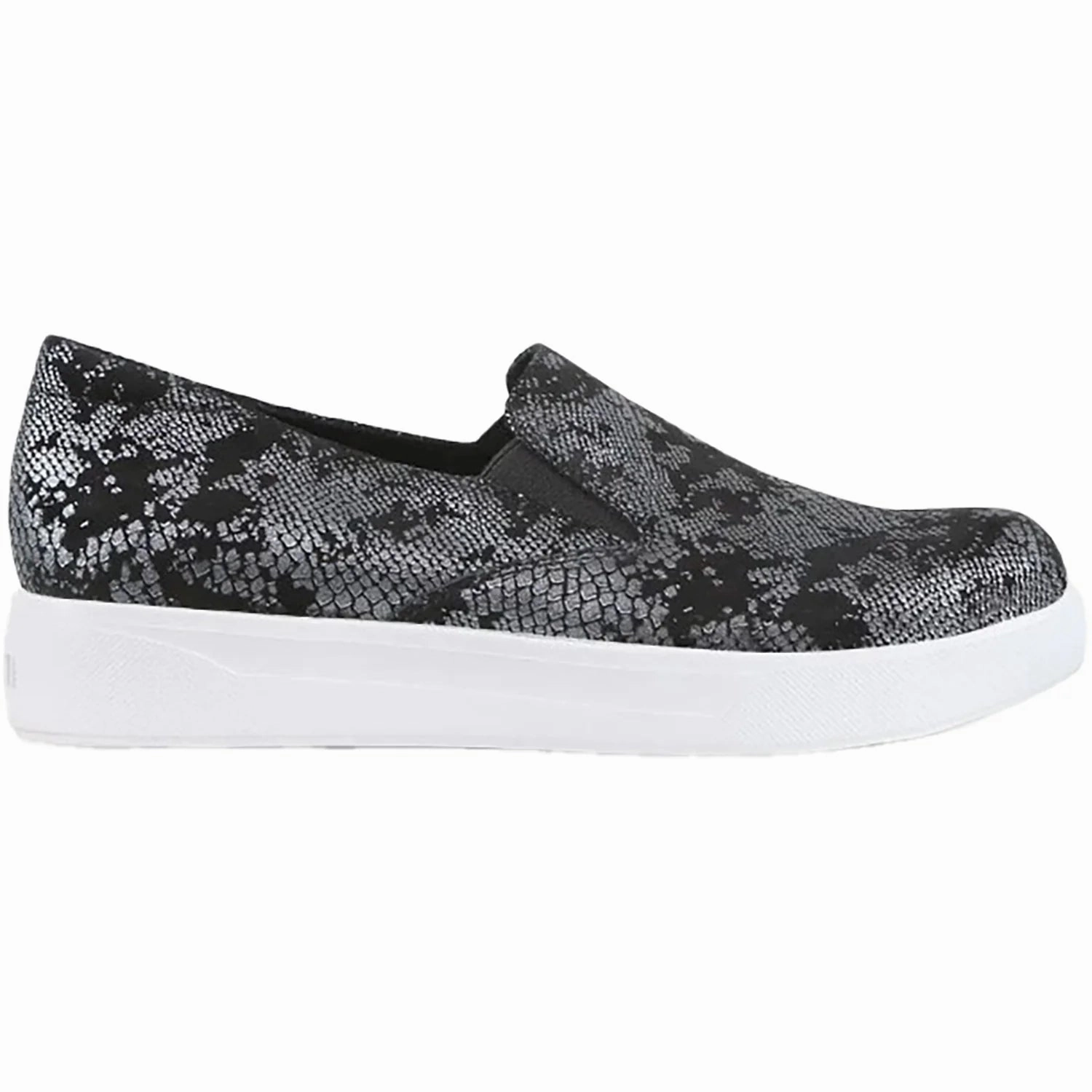 Travel Choice Practical Style Munro Women's Lennox Slip-On Sneaker - Black Snake Print Suede