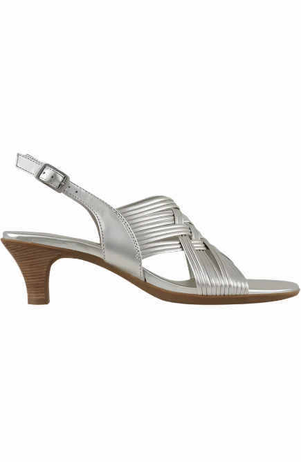 Canvas Munro Women's Marianna Slingback Sandal - Natural Metallic Leather