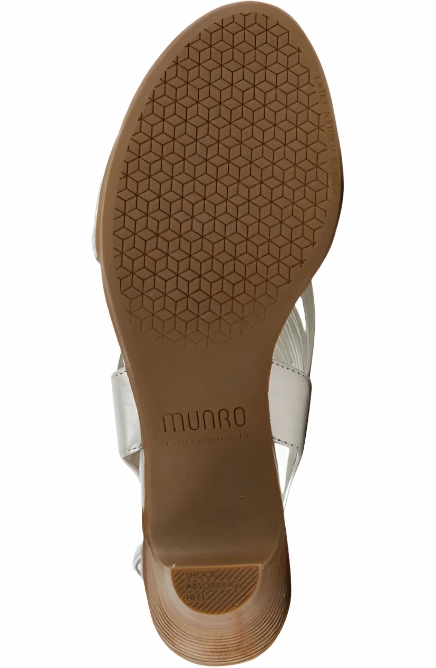 Cool Sandals Munro Women's Marianna Slingback Sandal - Natural Metallic Leather