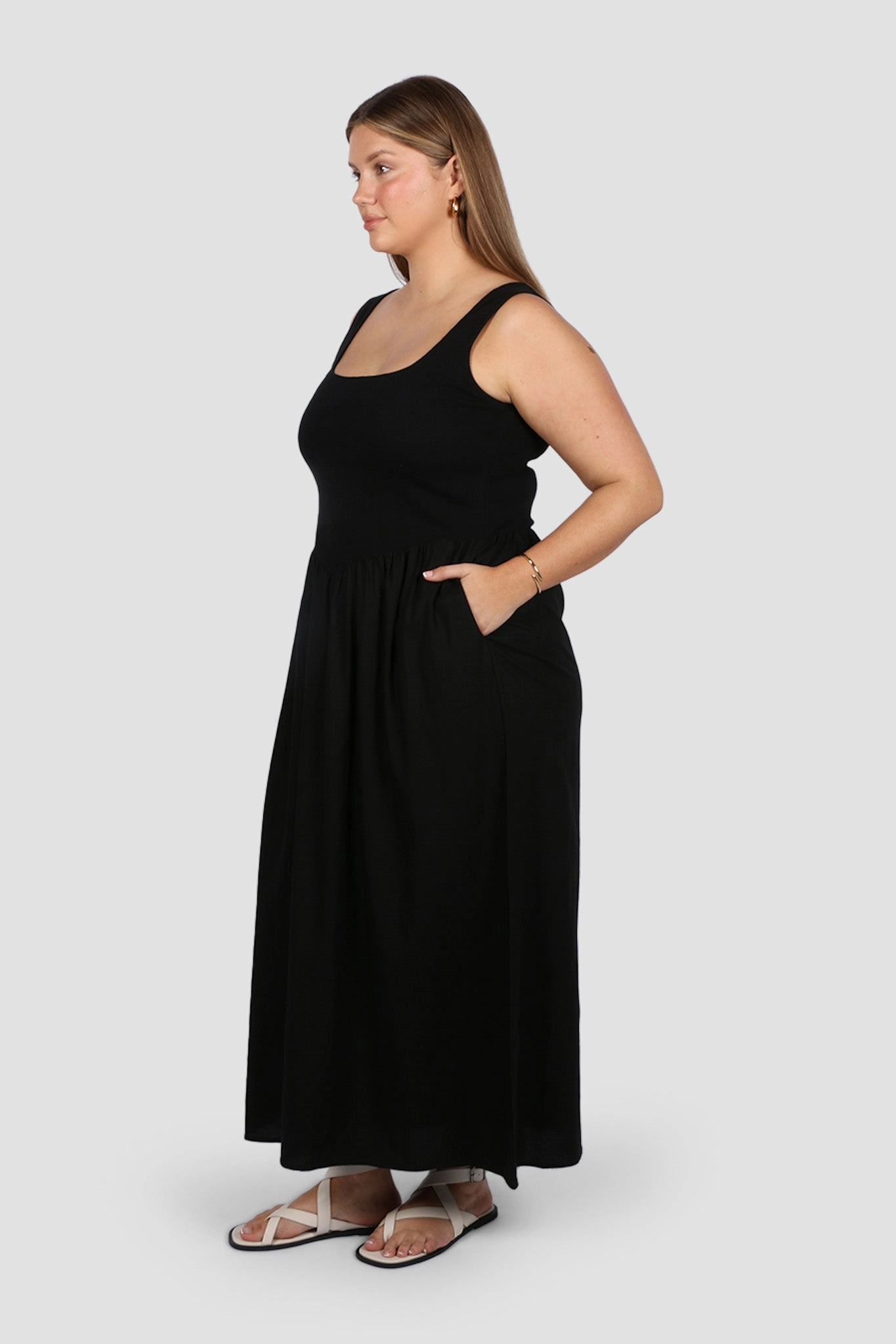 MYRA DRESS BLACK AntiFrayEdging Elegant brunch outfit