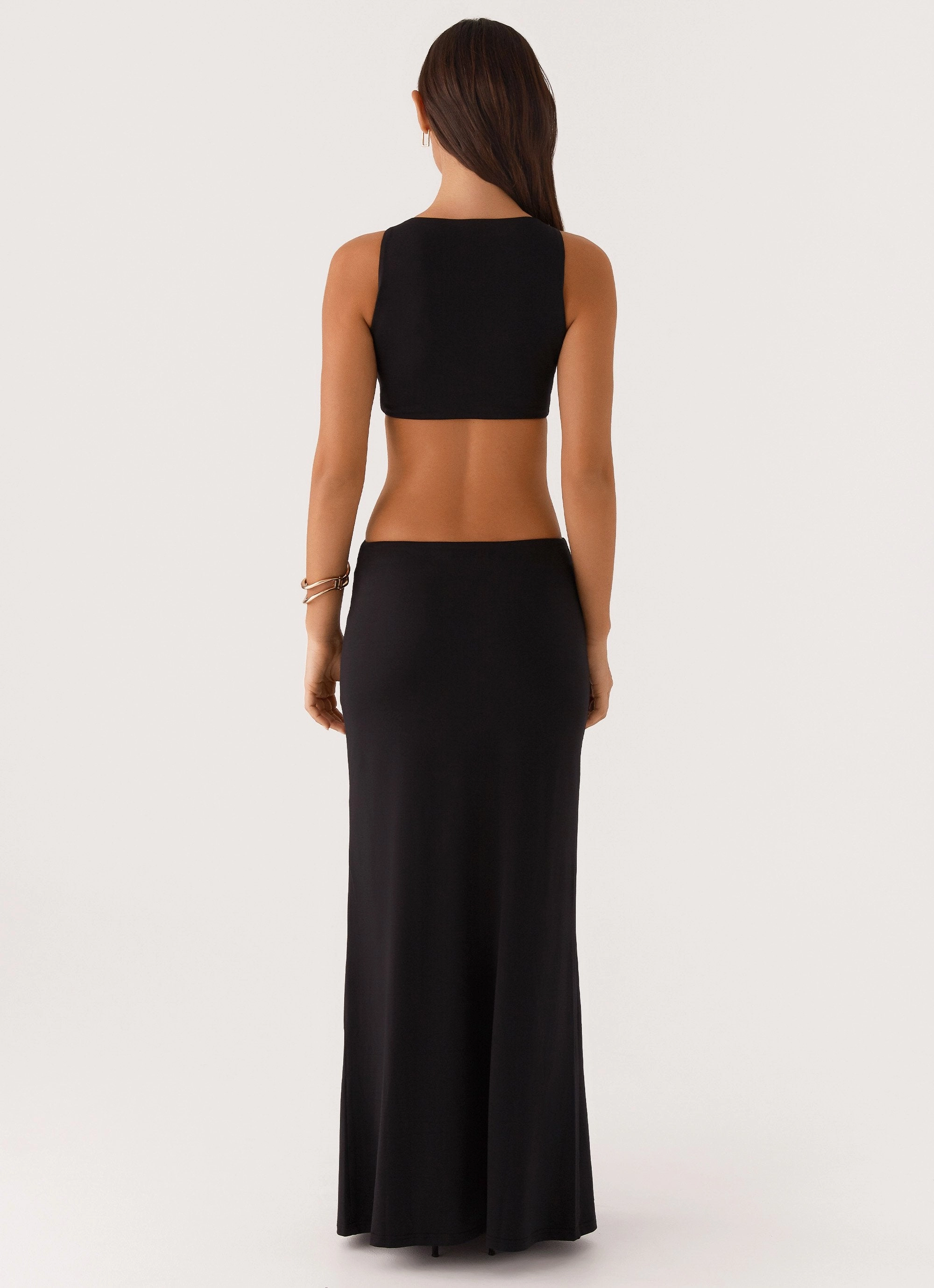 Nadiya Maxi Dress - Black Fit Mood Peace View