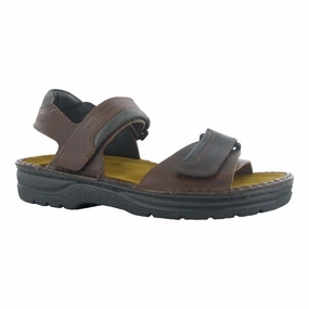 Naot Men's Lappland Sandal - Brown Buffalo Leather Every Fit