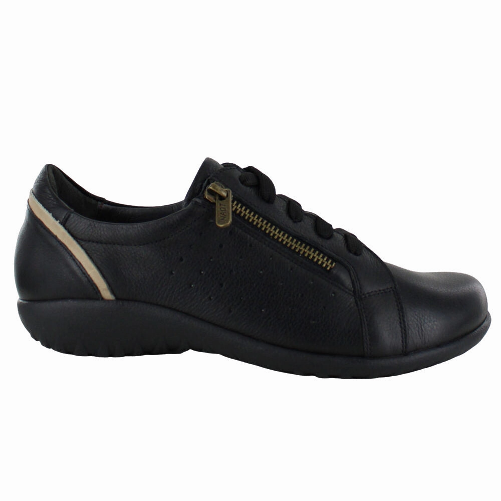NAOT Women's Moko - Black/Khaki Beige Leather Comfortable Walk