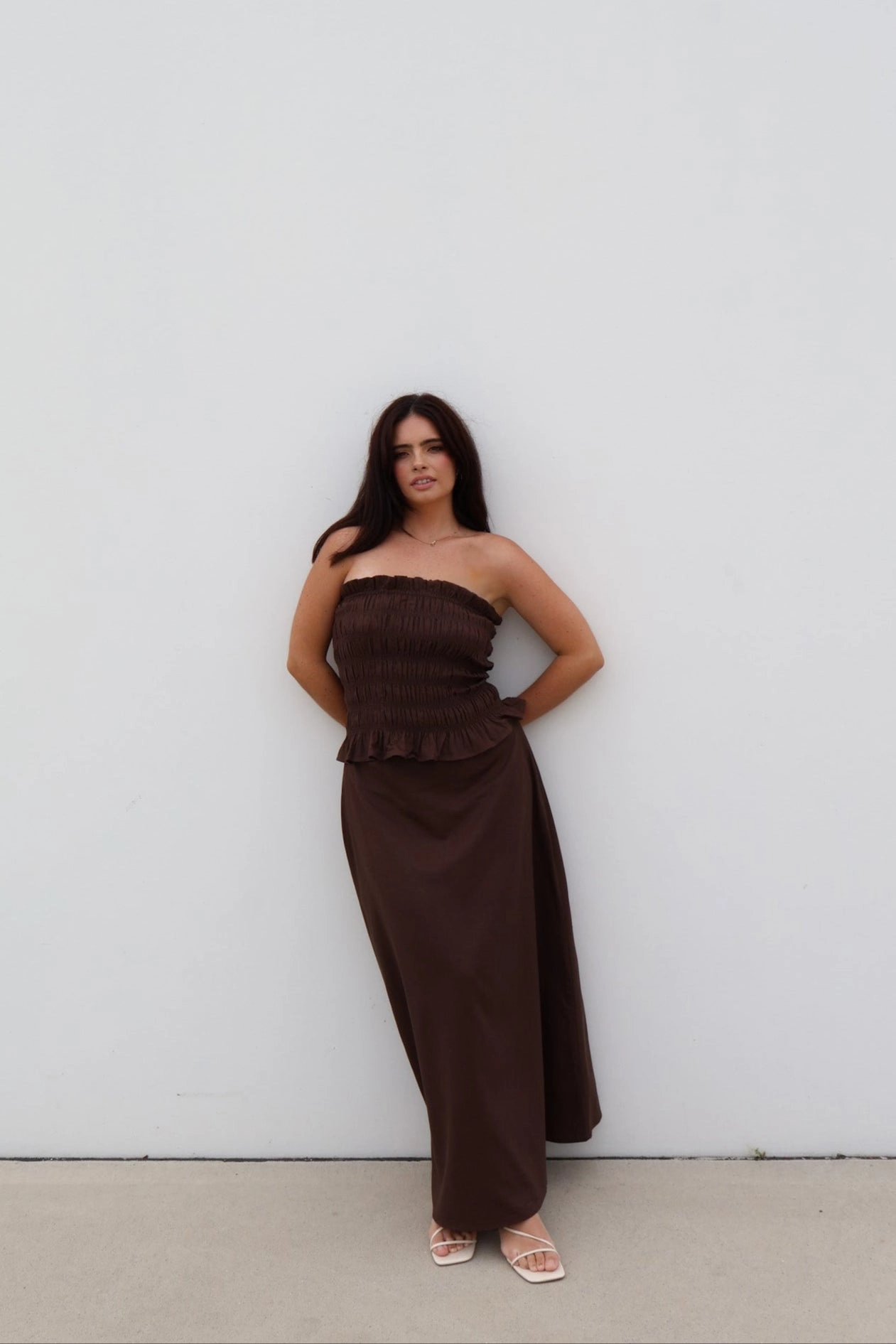 Comfort Fit Crisp Details NIA SKIRT ESPRESSO