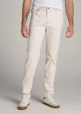 All Fit Style Smooth Style Milo RELAXED TAPERED FIT Jeans for Tall Men in Ecru Buff
