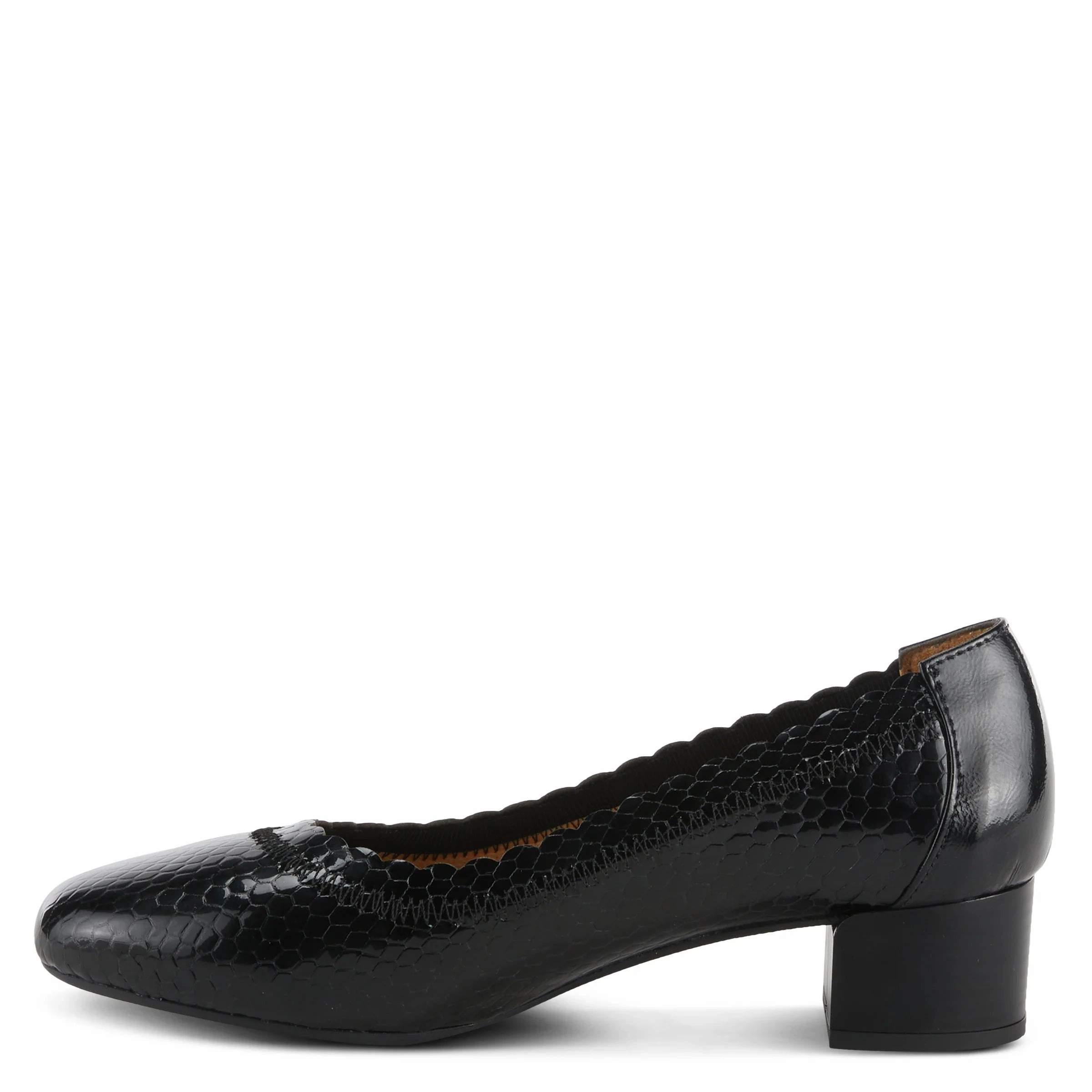 Breathable Layer Foot Motion Spring Step Women's Ahemria Dress Pump - Black Patent