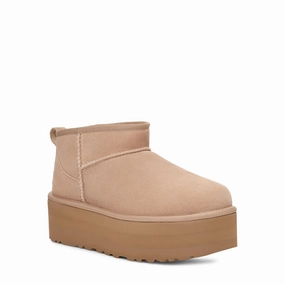 Quilt Soft UGG? Women's Classic Ultra Mini Platform Boot - Sand