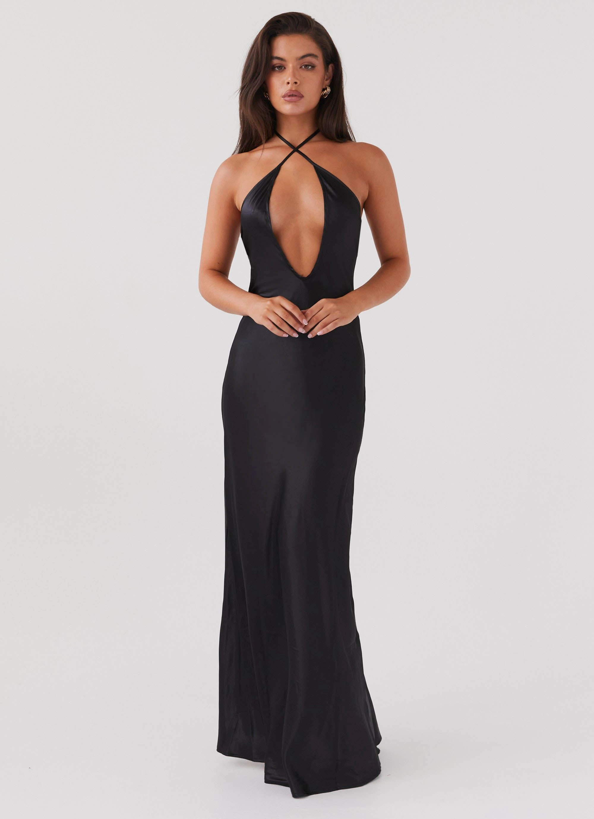 Regular-fit Noir Symphony Maxi Dress - Black